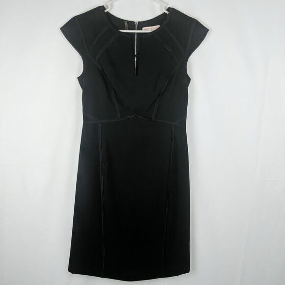 Rebecca Taylor Black Trim Dress Business Cocktail - Picture 1 of 5